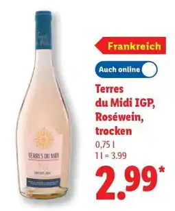 Lidl Terres du Midi IGP, Roséwein, trocken Angebot