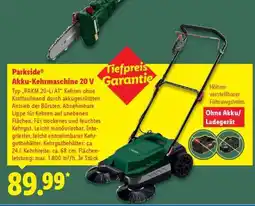 Lidl PARKSIDE Akku-Kehrmaschine 20 V Angebot