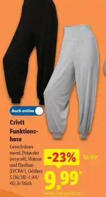 Lidl CRIVIT Funktionshose Angebot