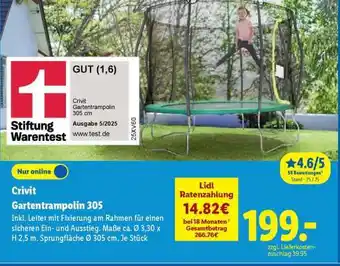 Lidl Crivit Gartentrampolin 305 Angebot