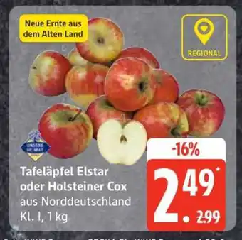 Edeka Tafeläpfel Elstar oder Holsteiner Cox Angebot