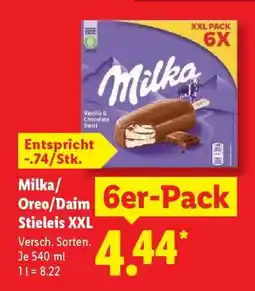 Lidl Milka/Oreo/Daim Stieleis XXL Angebot