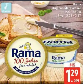 Edeka Rama Original oder Balance Angebot