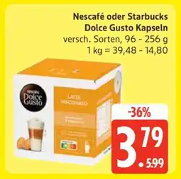 Edeka Nescafé oder Starbucks Dolce Gusto Kapseln Angebot