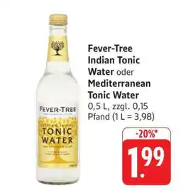 Edeka Fever-Tree Indian Tonic Water oder Mediterranean Tonic Water Angebot