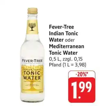 Edeka Fever-Tree Indian Tonic Water oder Mediterranean Tonic Water Angebot