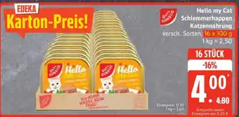 Edeka Hello my Cat Schlemmertappen Katzennahrung Angebot
