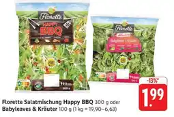 Edeka Florette Salatmischung Happy BBQ oder Babyleaves & Kräuter Angebot