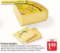 Edeka Schwiizer Bergkäse Angebot