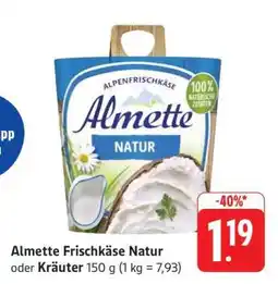 Edeka Almette Frischkäse Natur oder Kräuter Angebot