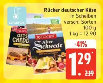 Edeka Rücker, deutscher Käse Angebot