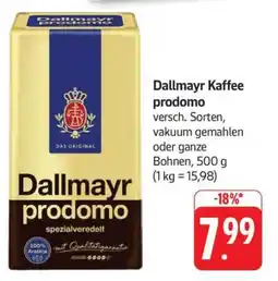 Edeka Dallmayr Kaffee prodomo Angebot