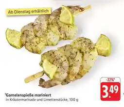 Edeka Garnelenspieße mariniert Angebot