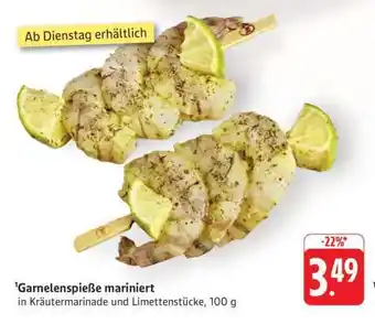 Edeka Garnelenspieße mariniert Angebot