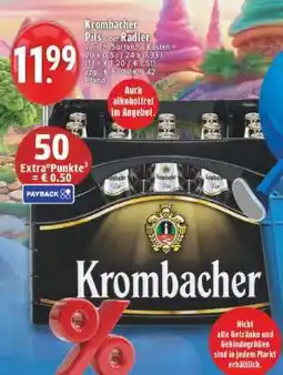 Edeka Krombacher Pils oder Radler Angebot