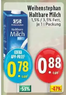 Edeka Weihenstephan Haltbare Milch Angebot