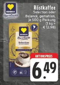 Edeka Röstkaffee Selection oder Balance Angebot