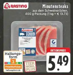 Edeka Rasting Minutensteaks Angebot