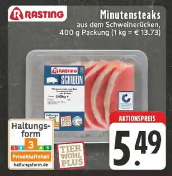 Edeka Rasting Minutensteaks Angebot