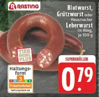 Edeka Blutwurst, Grützwurst oder Hausmacher Leberwurst Angebot