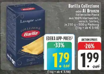 Edeka Barilla Collezione oder Al Bronzo Angebot