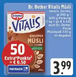 Edeka DR. OETKER Vitalis-Müsli Angebot