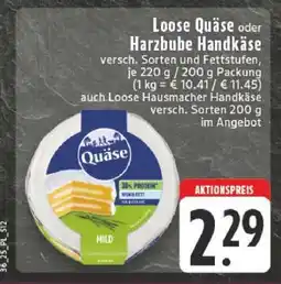 Edeka Loose Quäse oder Harzbube Handkäse Angebot
