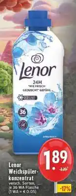 Edeka Lenor Weichspülerkonzentrat Angebot