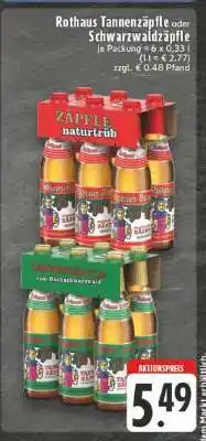 Edeka Rothaus Tannenzäpfle oder Schwarzwaldzäpfle Angebot