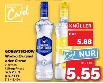 Kaufland GORBATSCHOW Wodka Original oder Citron Angebot