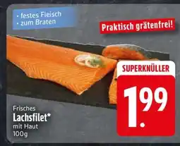 Edeka Frisches Lachsfilet mit Haut Angebot