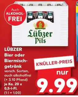 Kaufland LÜBZER Bier oder Biermischgetränk Angebot