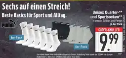 Edeka Unisex Quarter- und Sportsocken Angebot