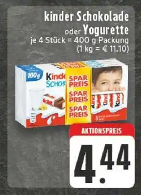 Edeka KINDER Schokolade oder YOGURETTE Angebot