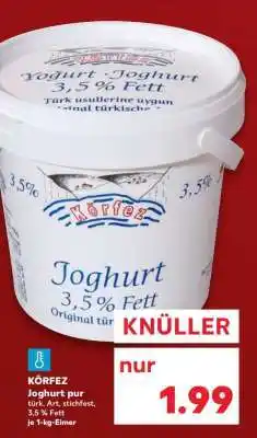 Kaufland KÖRFEZ Joghurt pur Angebot