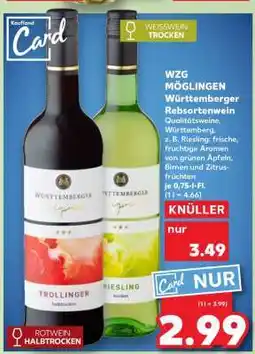Kaufland WZG MÖGLINGEN Württemberger Rebsortenwein Angebot