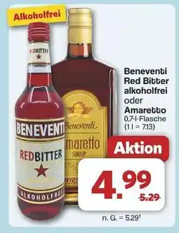 Famila Nord Ost Beneventi Red Bitter alkoholfrei oder Amaretto Angebot