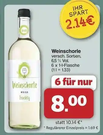 Famila Nord Ost Weinschorle Angebot