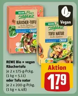 REWE REWE Bio + vegan Räuchertofu oder Tofu natur Angebot