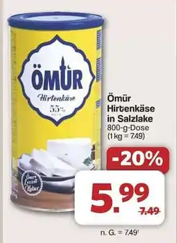 Famila Nord Ost Ömür Hirtenkäse in Salzlake Angebot