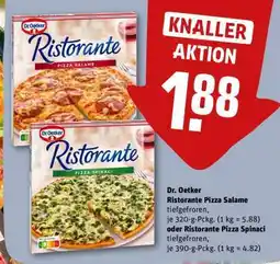 REWE Dr. Oetker Ristorante Pizza Salame oder Ristorante Pizza Spinaci Angebot