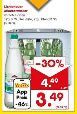 Netto Marken-Discount Lichtenauer Mineralwasser Angebot