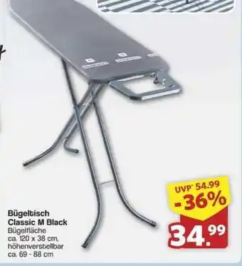 Famila Nord Ost Bügeltisch Classic M Black Angebot