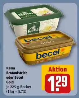 REWE Rama Brotaufstrich oder Becel Gold Angebot