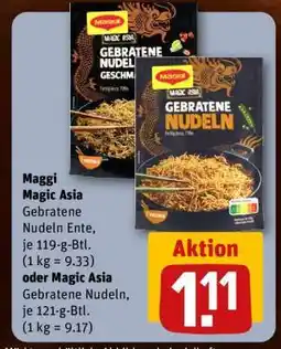 REWE Maggi Magic Asia Gebratene Nudeln Ente oder Magic Asia Gebratene Nudeln Angebot