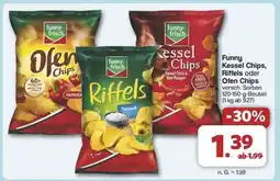 Famila Nord Ost Funny Kessel Chips, Riffels oder Ofen Chips Angebot