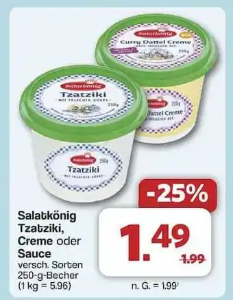 Famila Nord Ost Salatkönig Tzatziki, Creme oder Sauce Angebot