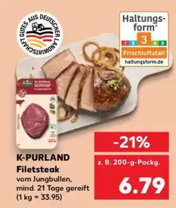 Kaufland K-PURLAND Filetsteak Angebot