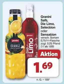 Famila Nord Ost Granini Saft, Die Limo, Selection oder Sensation Angebot