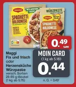 Famila Nord Ost Maggi Fix und Frisch oder Herzensküche Würzpaste Angebot